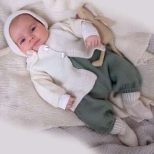 Strikkesett Babysett Hjerte - garnpakke i Bluum Pure Eco Baby Wool