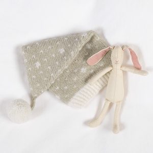 Strikkegenser Snø m/lang lue - garnpakke fra Bluum i Fluffy