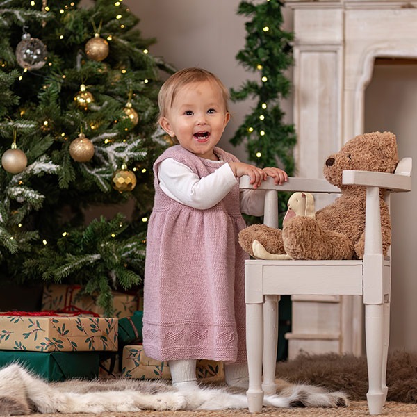 Strikkekjole Hjerte - garnpakke i Bluum Pure Eco Baby Ull