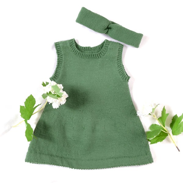 Strikketunika med hårbånd - garnpakke i Bluum Soft Merino Ull