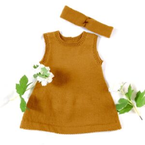 Strikketunika med hårbånd - garnpakke i Bluum Soft Merino Ull