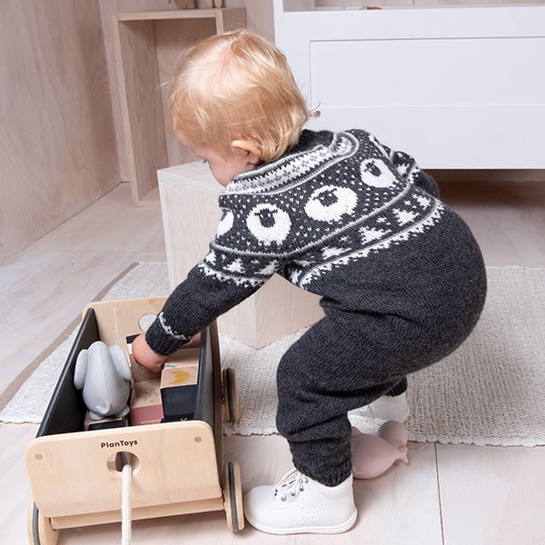 Strikkedress Billebæ Koks melert - garnpakke i Bluum Pure Eco Wool