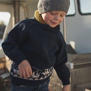 Strikkesett Fiskebåt i Grå-farger - garnpakke i Bluum Pure Eco Baby Wool