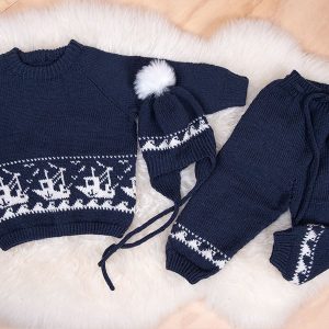 Strikkesett Fiskebåt i Grå-farger - garnpakke i Bluum Pure Eco Baby Wool