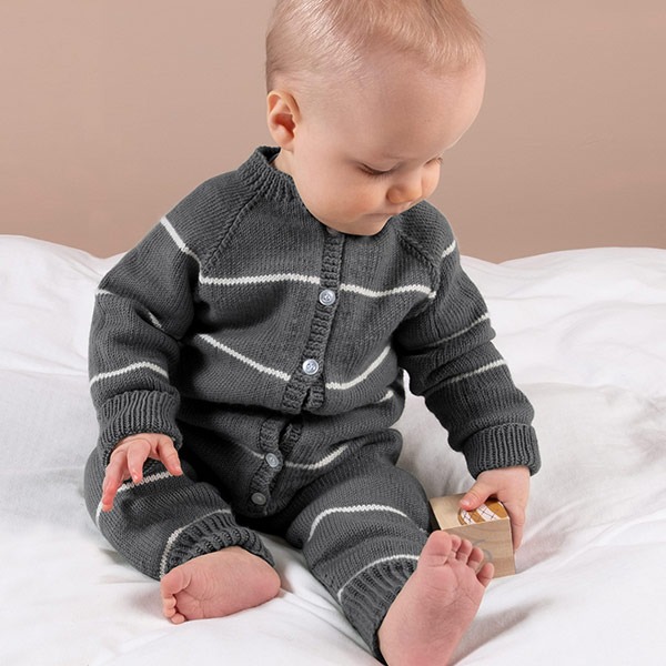 Strikkedress Vårstriper - garnpakke i Bluum Soft Merino Ull