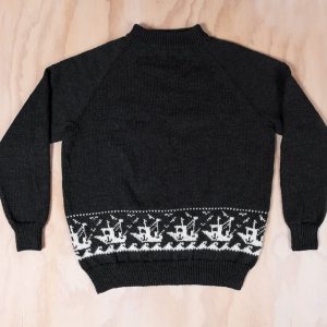 Strikkegenser Fiskebåt til herre i Grå-farger - garnpakke i Bluum Pure Eco Baby Wool