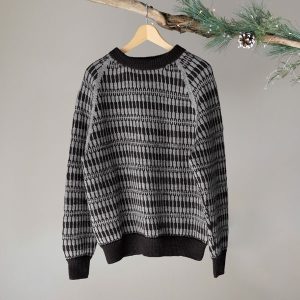 Strikkegenser Lerke til herre Koksgrå - garnpakke i Bluum Pure Eco Baby Wool