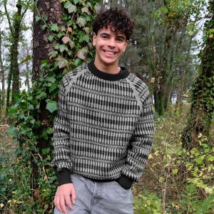 Strikkegenser Lerke til herre - garnpakke i Bluum Pure Eco Baby Wool