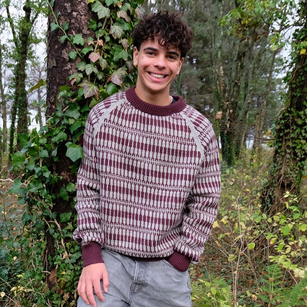 Strikkegenser Lerke til herre - garnpakke i Bluum Pure Eco Baby Wool