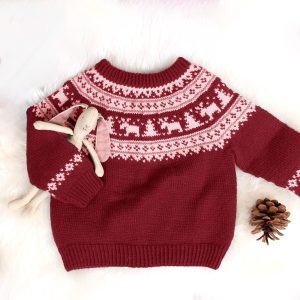 Strikkegenser Vinternatt - garnpakke i Bluum Pure Eco Baby Wool