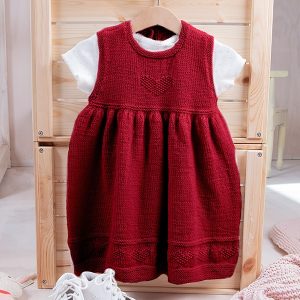 Strikkekjole Hjerte - garnpakke i Bluum Pure Eco Baby Ull