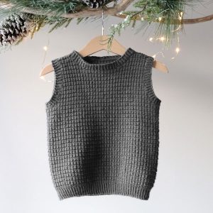 Strikkevest Hugo - garnpakke i Bluum Soft Merino Ull