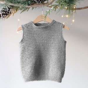 Strikkevest Hugo - garnpakke i Bluum Soft Merino Ull