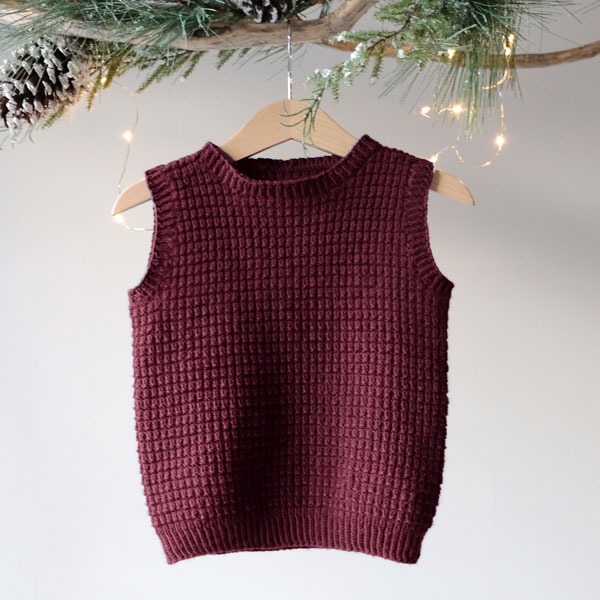 Strikkevest Hugo - garnpakke i Bluum Soft Merino Ull