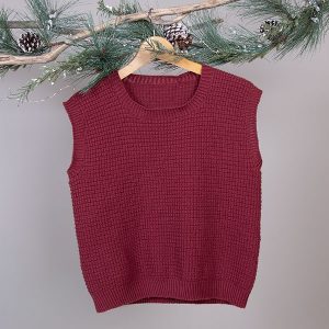 Strikkevest Robin til dame - garnpakke i Bluum Soft Merino Ull