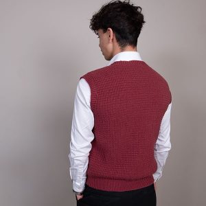 Strikkevest Robin til herre - garnpakke i Bluum Soft Merino Ull