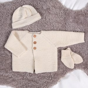 Strikkesett Babysett Rille SM1 - garnpakke i Bluum Soft Merino Ull