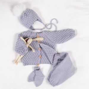 Strikkesett Babysett Hompetitten - garnpakke i Bluum Pure Eco Baby Wool