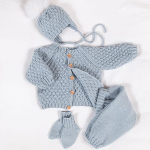 Strikkesett Babysett Hompetitten - garnpakke i Bluum Pure Eco Baby Wool