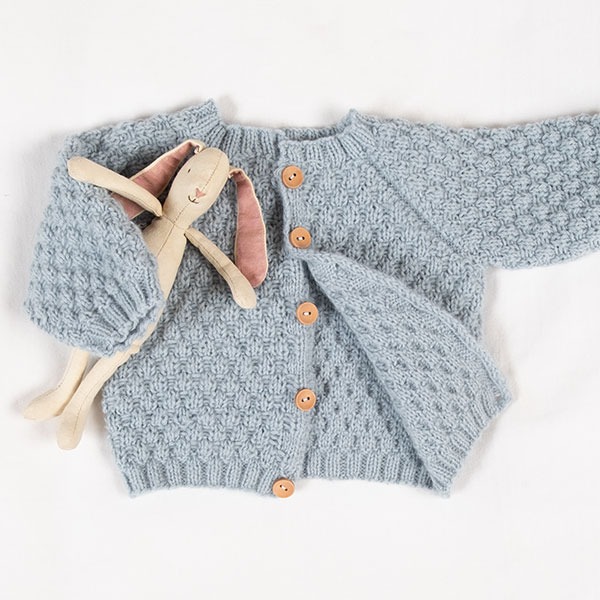 Strikkesett Babysett Hompetitten - garnpakke i Bluum Pure Eco Baby Wool
