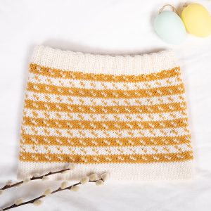 Bluum strikk - Oskar-hals til barn/voksen - gratis strikkeoppskrift