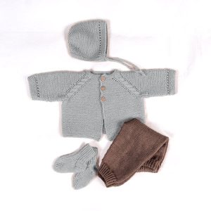 Strikkesett Babysett Kamelia K4 - garnpakke fra Bluum i Sunset in Sahara