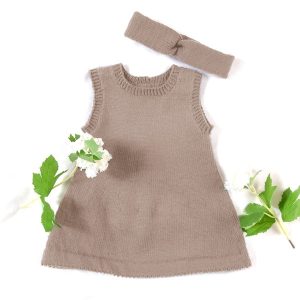 Strikketunika med hårbånd - garnpakke i Bluum Soft Merino Ull