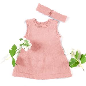 Strikketunika med hårbånd - garnpakke i Bluum Soft Merino Ull