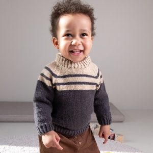 Strikkegenser Anton - garnpakke fra Bluum i Sunset in Sahara