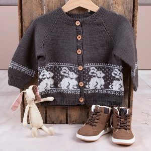 Strikkejakke Kanin - garnpakke i Bluum Pure Eco Baby Wool