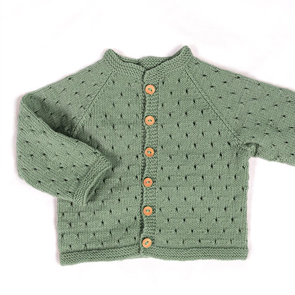Strikkejakke Madicken - garnpakke i Bluum Soft Merino Ull