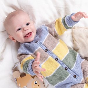 Strikkedress Sukkerspinn med raglan - garnpakke i Bluum Soft Merino Ull