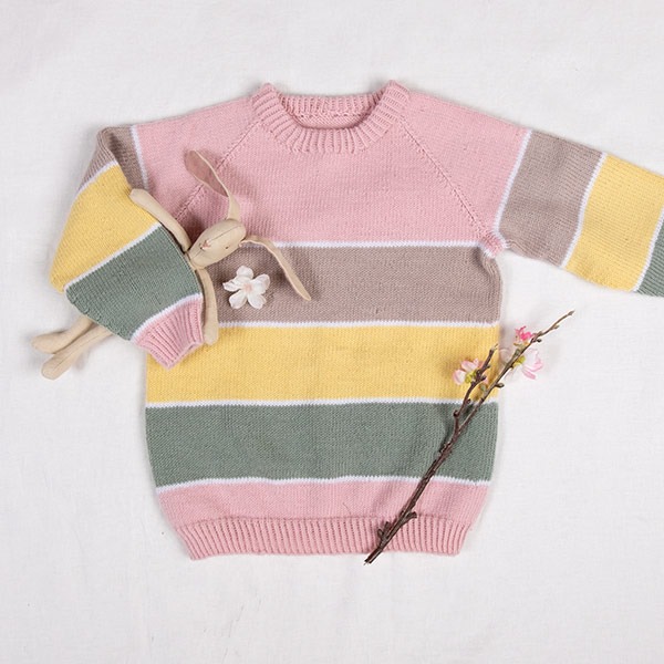 Strikkegenser Sukkerspinn - garnpakke i Bluum Soft Merino Ull