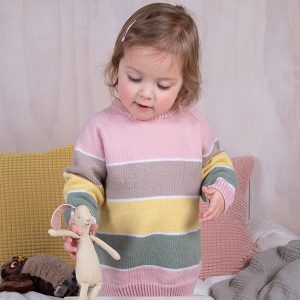 Strikkegenser Sukkerspinn - garnpakke i Bluum Soft Merino Ull