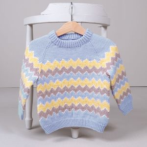 Strikkegenser Lollipop - garnpakke i Bluum Soft Merino Ull