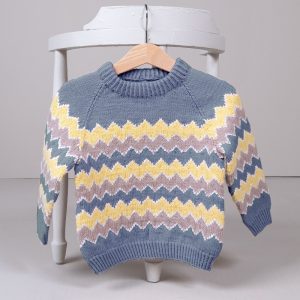 Strikkegenser Lollipop - garnpakke i Bluum Soft Merino Ull