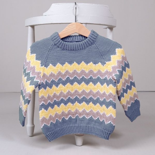 Strikkegenser Lollipop - garnpakke i Bluum Soft Merino Ull