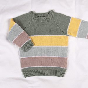 Strikkegenser Sukkerspinn - garnpakke i Bluum Soft Merino Ull