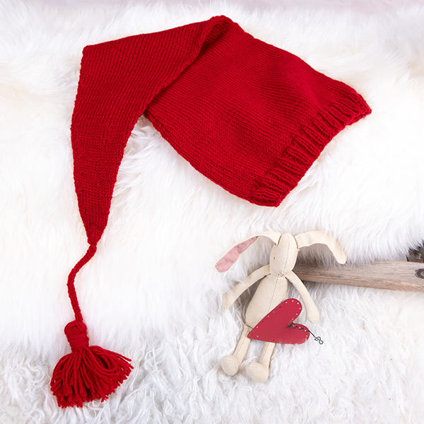 Strikkesett Julevest 4 frg m/nikkers og nisselue - garnpakke i Bluum Soft Merino Ull