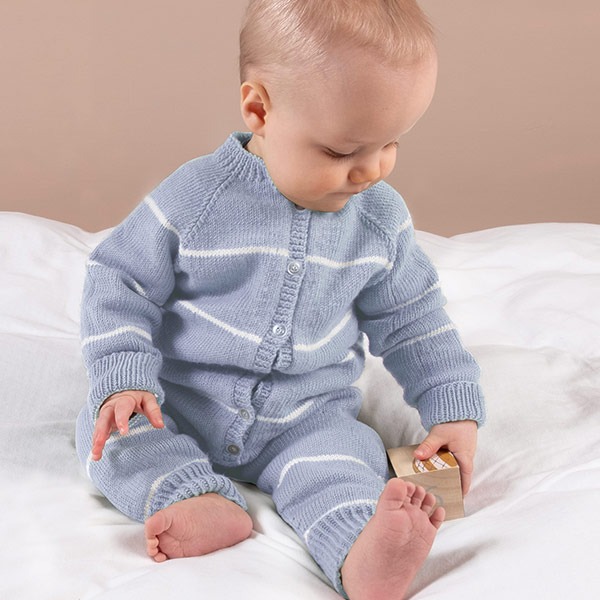 Strikkedress Vårstriper - garnpakke i Bluum Soft Merino Ull