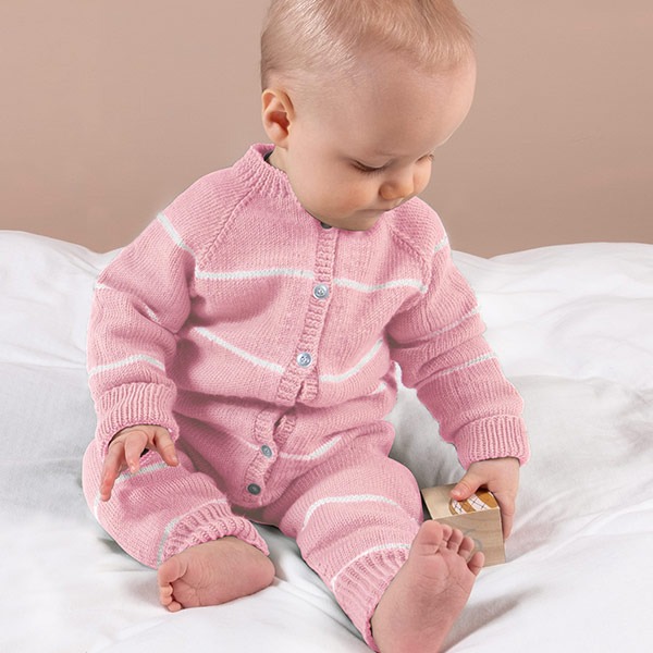 Strikkedress Vårstriper - garnpakke i Bluum Soft Merino Ull