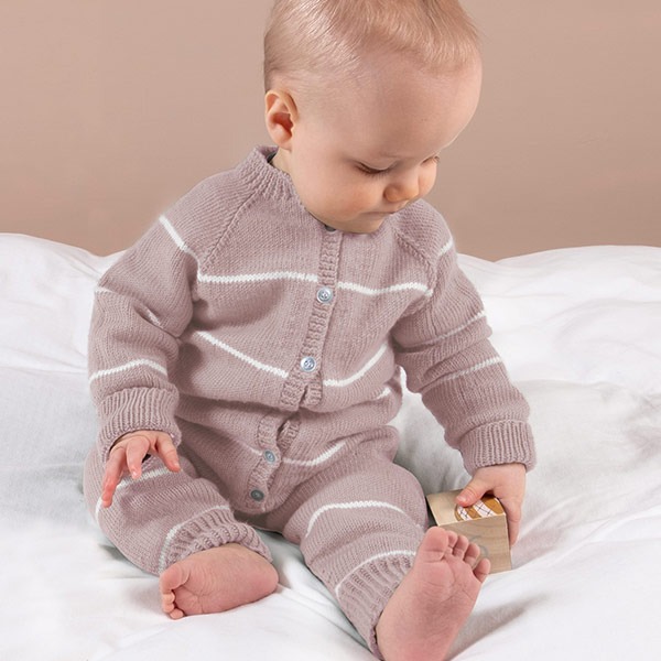 Strikkedress Vårstriper - garnpakke i Bluum Soft Merino Ull