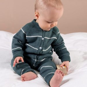 Strikkedress Vårstriper - garnpakke i Bluum Soft Merino Ull
