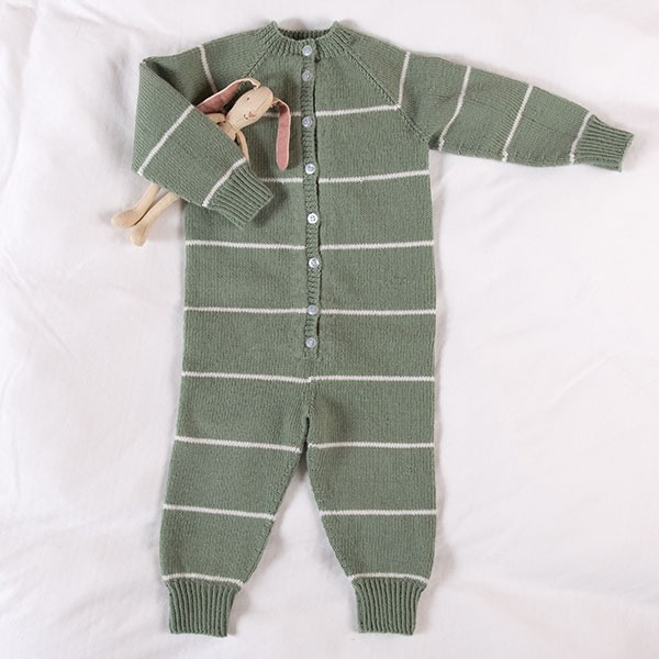 Strikkedress Vårstriper - garnpakke i Bluum Soft Merino Ull