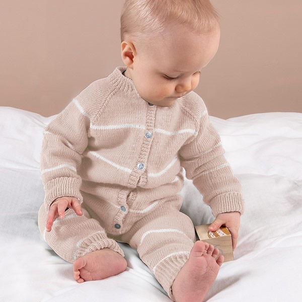 Strikkedress Vårstriper - garnpakke i Bluum Soft Merino Ull