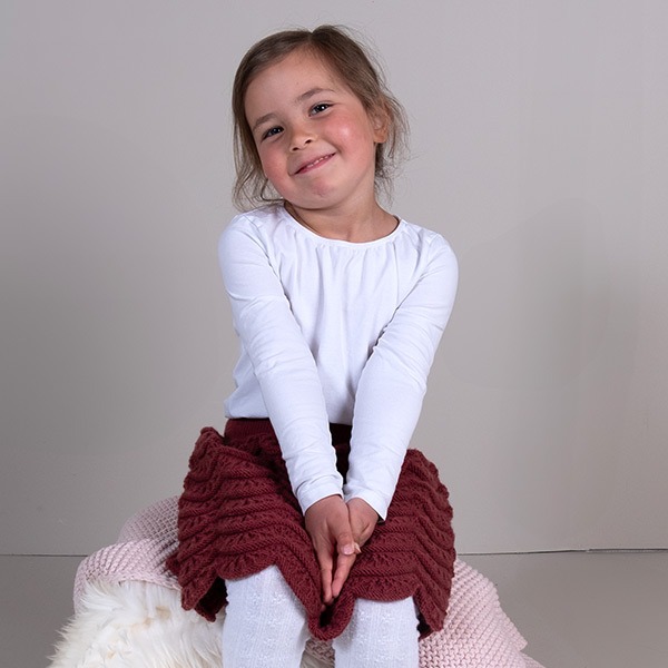 Strikkeskjørt Bølge - garnpakke i Bluum Pure Eco Baby Ull