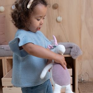 Strikk Sommerfugltopp - garnpakke i Bluum Pure Eco Baby Wool, Sirissima strikk