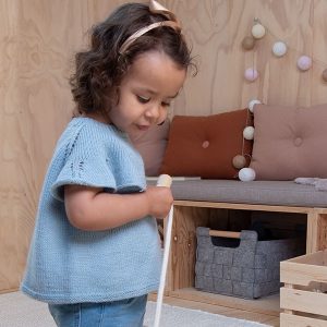 Strikk Sommerfugltopp - garnpakke i Bluum Pure Eco Baby Wool, Sirissima strikk
