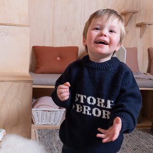 Strikkegenser Storebror - garnpakke i Bluum Pure Eco Baby Wool