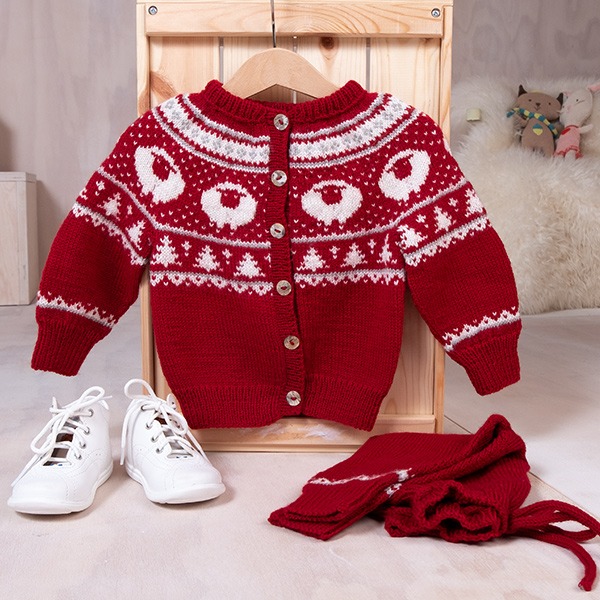 Strikkejakke Billebæ - garnpakke i Bluum Pure Eco Baby Wool